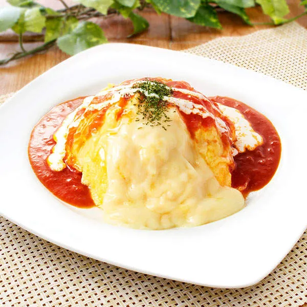 とろ~りチーズ&トマトソースオムライス